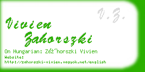 vivien zahorszki business card